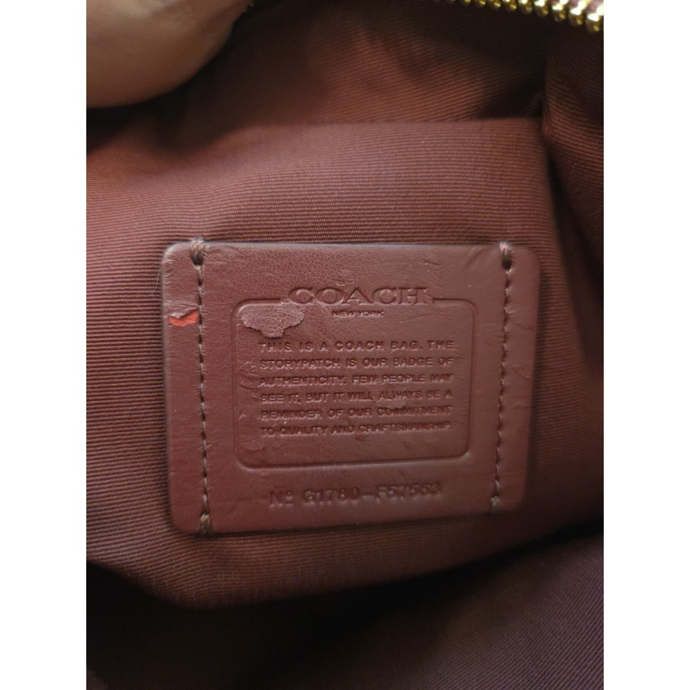 Coach Mini Kelsey Satchel Purse Small Burgundy Pebbled Leather Bag - Picture 14 of 16